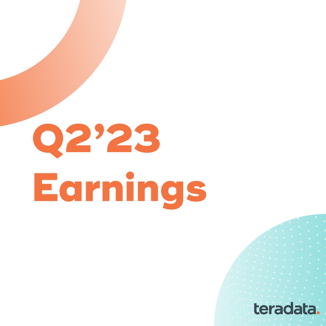 .<a href="/Teradata/">Teradata</a> reports strong earnings results for Q2 2023, read more: bit.ly/3qjx2Bx