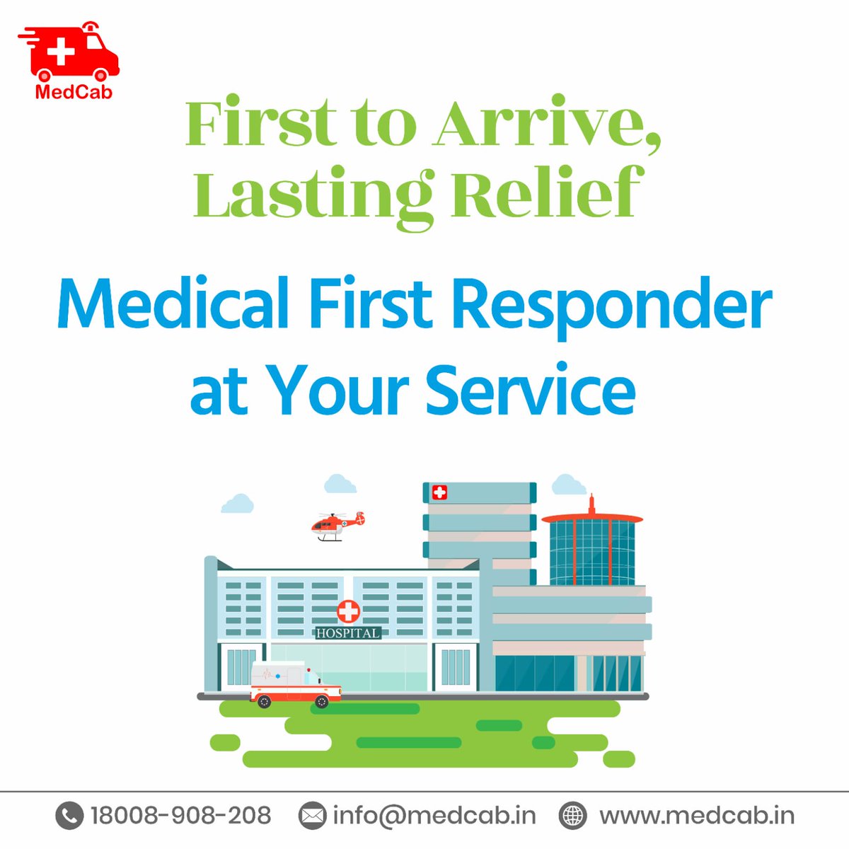 MedCab_in's tweet photo. MedCab's Medical First Responders- swift, skilled and always ready. Being the first on the scene, bringing expertise and compassion to every critical moment. #medicalfirstresponder #firstaid #FirstResponderHeroes #EmergencyHeroes #FrontlineMedics #FirstOnTheScene #RescueAndRelief #medcab #medcabambulances