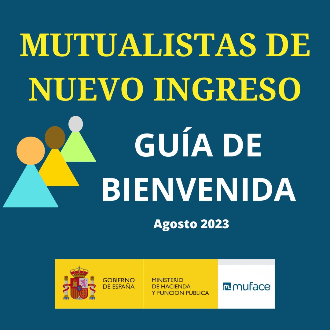 DOCENTES DE ENSEÑANZA NO UNIVERSITARIA DE NUEVO INGRESO 2023
🥳🥳🥳
✅Si perteneces a cuerpo adscrito al mutualismo administrativo
✅Eres mutualista obligatorio/a
📅Tras tu nombramiento, espera el 📩  MUFACE

 ℹ️ y nueva guía en muface.es/muface_Home/Nu…
