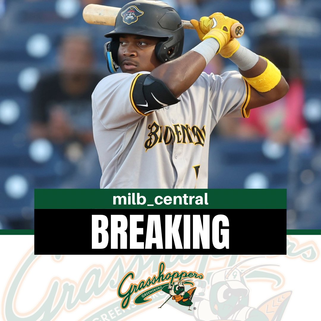 The Pittsburgh Pirates are promoting Termarr Johnson to the Greensboro Grasshoppers (A+).