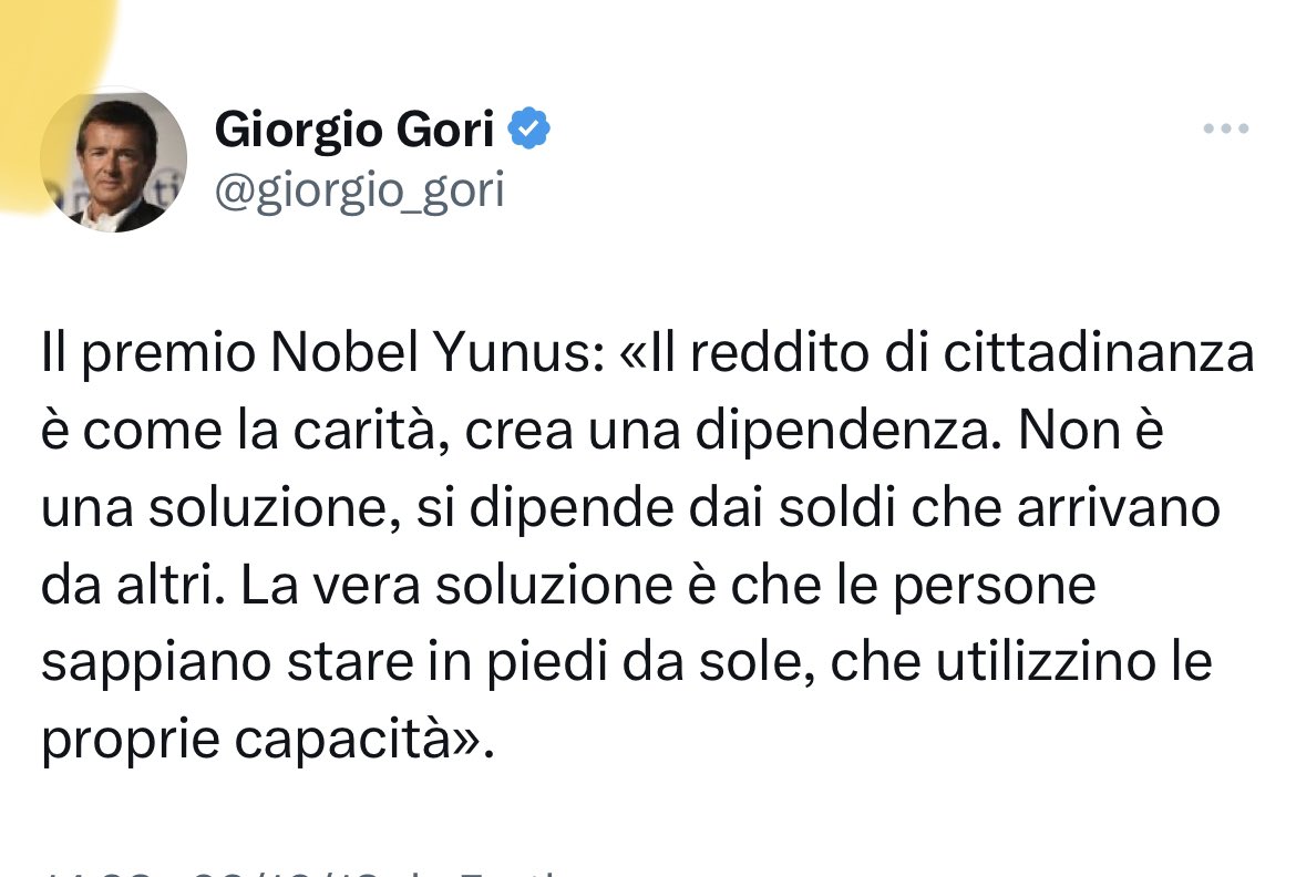 <a href="/giorgio_gori/">Giorgio Gori</a> Siete i soliti imbarazzanti ipocriti voi del <a href="/pdnetwork/">Partito Democratico 🇮🇹 🇪🇺</a> 
Che schifo
Ma ricordiamo cosa diceva nel 2018, quando il suo partito votò contro.
Solo VOMITO per questo modo di fare🤮