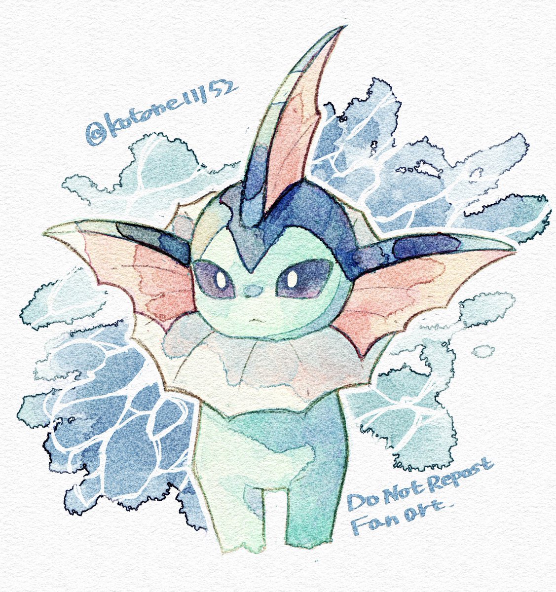 vaporeon no humans pokemon (creature) solo twitter username closed mouth full body animal focus  illustration images