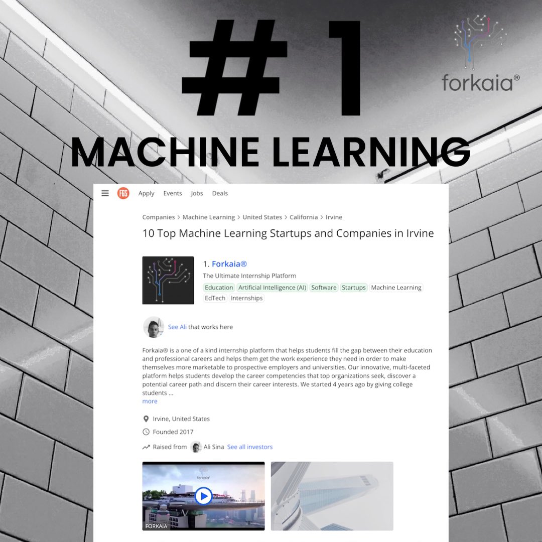 forkaia's tweet photo. Numero Uno ☝️ We're number One! #1 Machine Learning Company   #ml #machinelearning #ai #FutureofWork #internships   https://t.co/kZ08uyQbOA https://t.co/aKVR7HhVqG