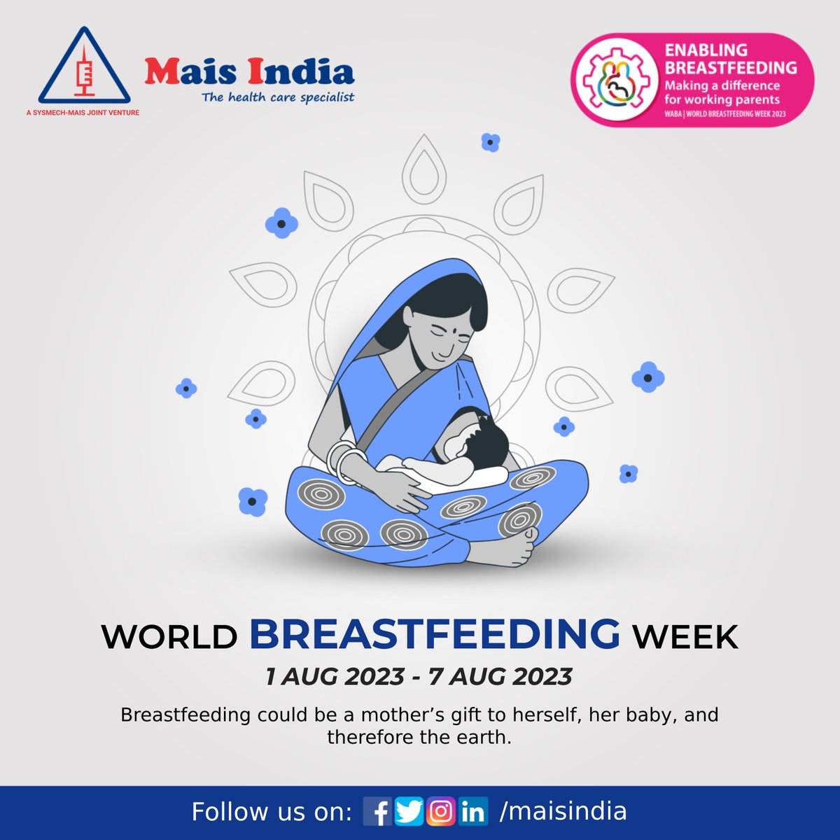 Happy World Breastfeeding Week! 🌍💕

Let's celebrate the beautiful bond between mother and baby as we honor the power of #breastfeeding.

#WBW2023 #BreastfeedingWeek #MotherhoodMagic #NourishWithLove #BondOfLove #HealthyBeginnings #manufacturer #maisindia #mais #india #exporter