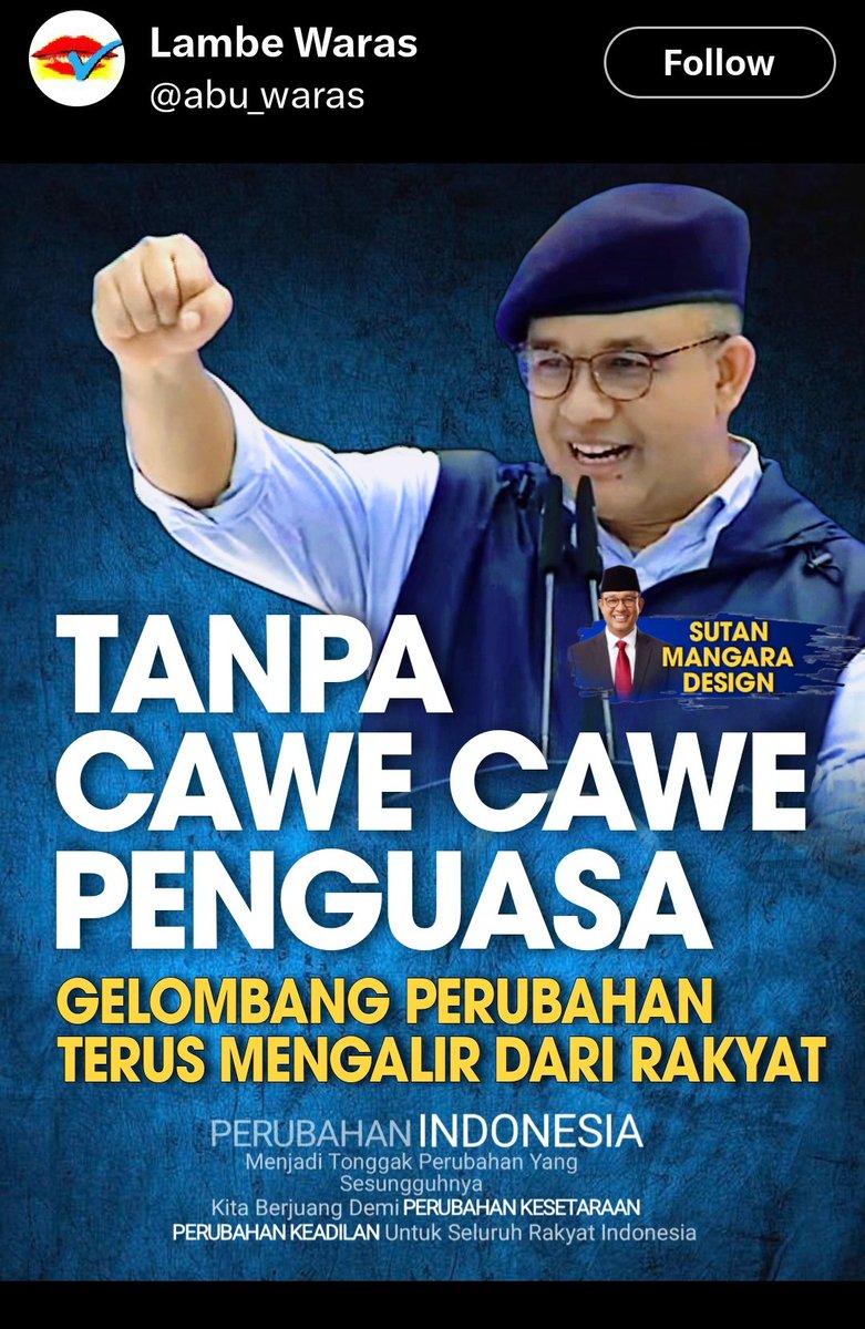 JesyDebora's tweet photo. Coba sebut salah satunya apa kelebihan dr anis
Yang katanya sih di DUKUNG sama RAKYAT 
Apa kah
1. Kelebihan BAYAR
2. WARGA negara INDONESIA ASLI
3. Menjelek²kan PEMERINTAHAN SEKARANG
4. merasa di ZOLIMI
5. DLL (boleh di tambah) https://t.co/8ERNBmJYUL