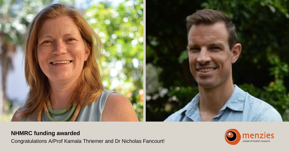 MenziesResearch's tweet image. NHMRC FUNDING | Congratulations to A/Prof Kamala Thriemer @KThriemer &amp;amp; Dr Nicholas Fancourt @Fantwit on receiving competitive @nhmrc grants to improve treatment for vivax malaria and reduce severity of pneumonia in malnourished children. Read more: bit.ly/43KR8lD