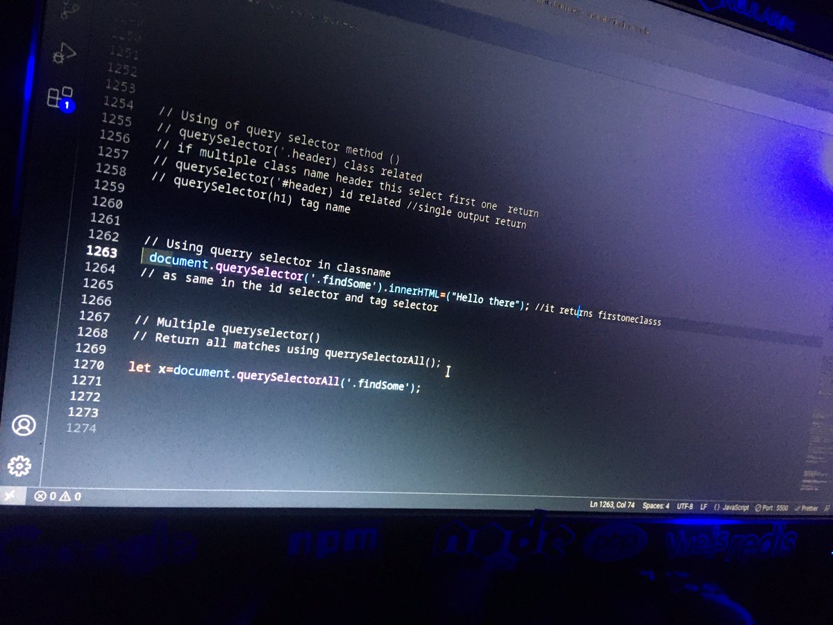 neerajnath155's tweet image. Hey everyone i will starting learning about #querySelector in #javaScript
Happy coding everyone 👩💻👨💻🚀
#learninpublic