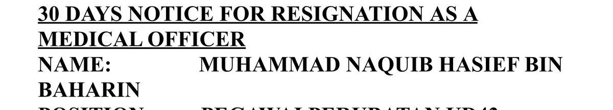 With a heavy heart I handed in my resignation today for a better offer. The current workload to pay ratio is not sustainable for me so far.

I hope I have imparted all my best to the next generation of doctors.

Take care KKM :’)