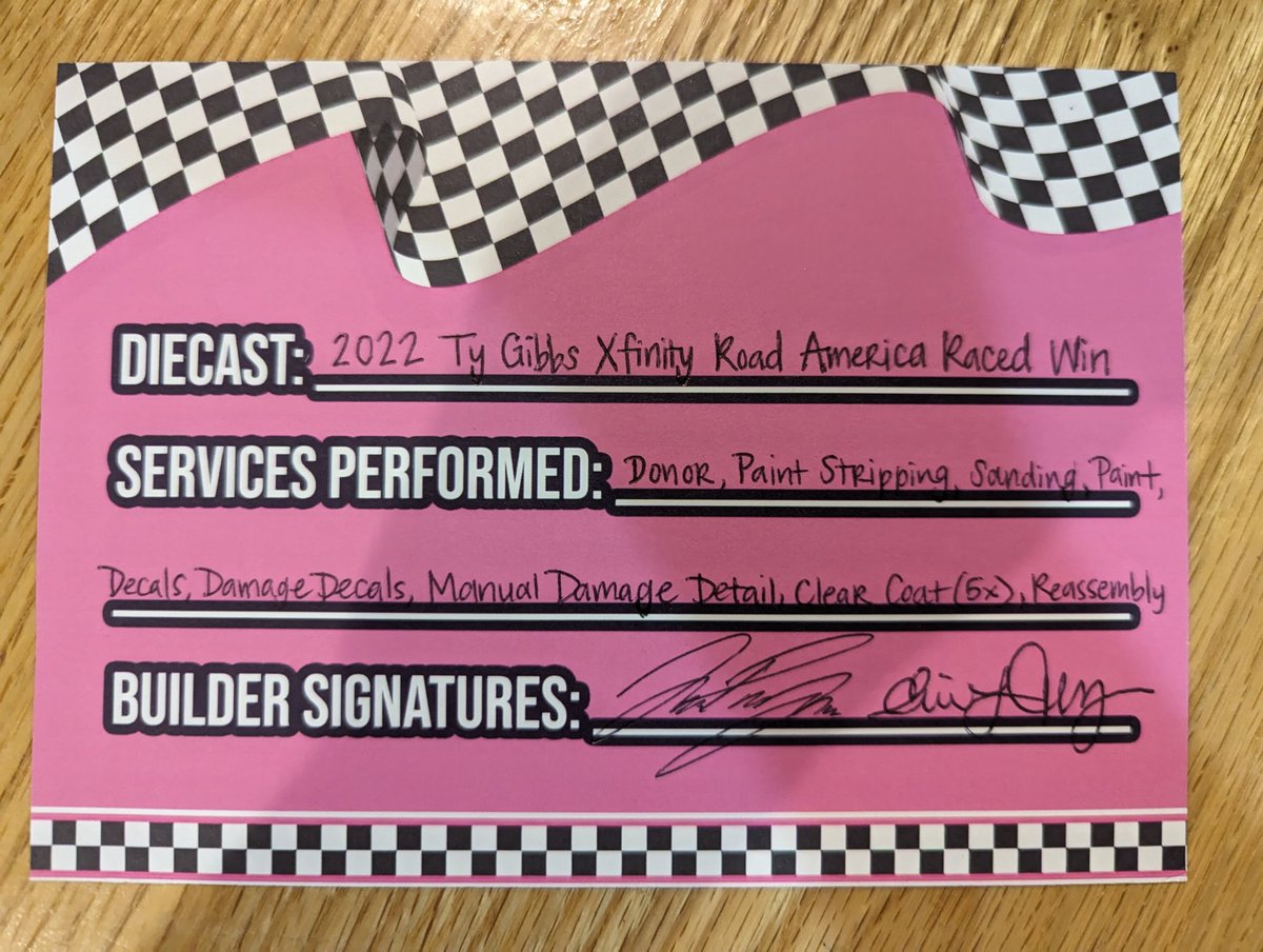 brettbphoto's tweet image. 2022 Ty Gibbs Road America win 1/1 produced

Produced by @VortexDiecast