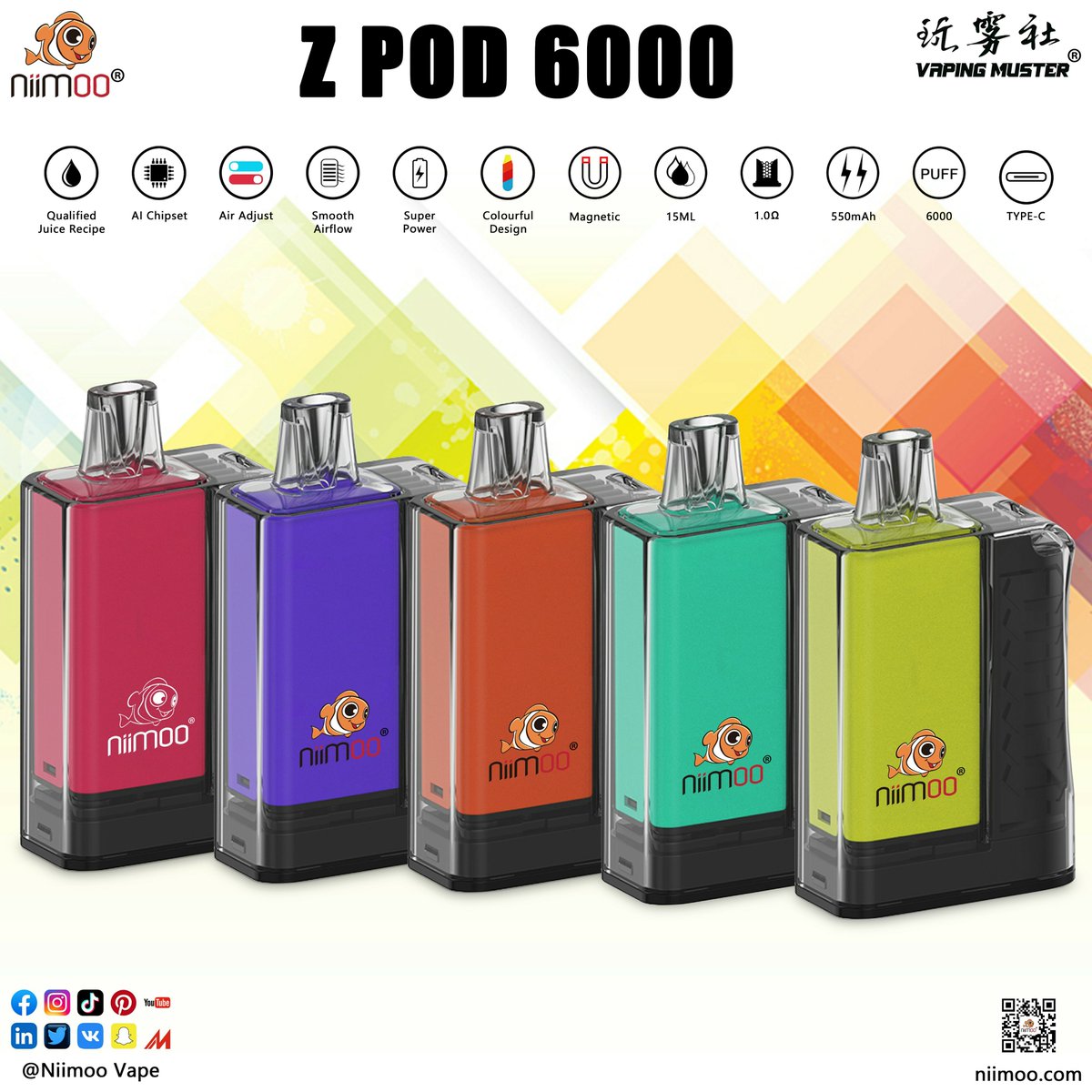GraysonNiimoo's tweet photo. 🎉The new model is coming!

🔥Coil: Mesh Coil 1.0Ω
🔥Capacity: 15ML
🔥Material: PC
🔥Magnetic type
🔥Battery: 550Mah Cobalt Battery Type C

#niimoovape #niimoo
https://t.co/oeWbLCV5Mh
https://t.co/JGXyEGCQxN
Action is better than thinking,contact us as soon as possible! ! https://t.co/6bIowaHqiB
