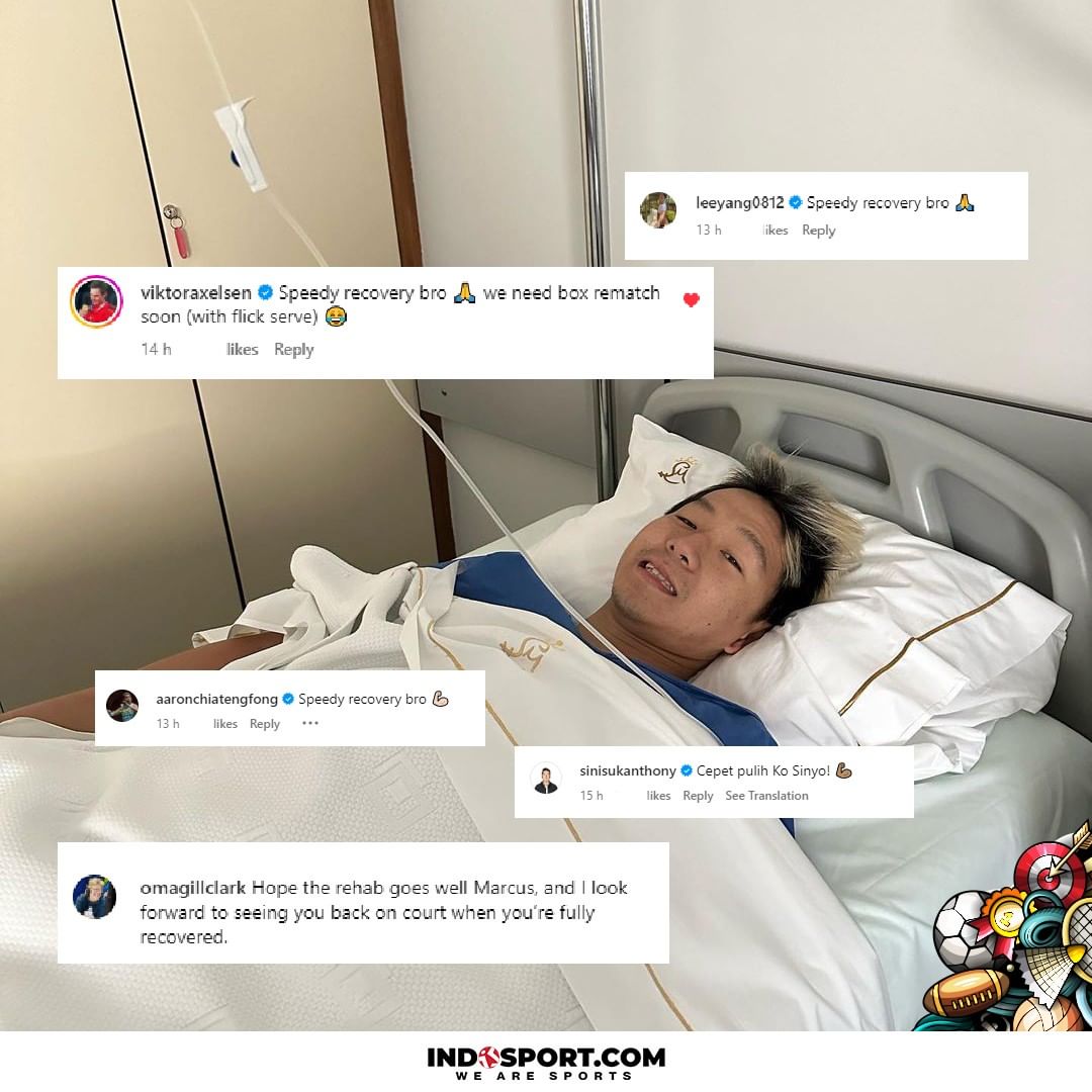 indosportdotcom's tweet photo. Marcus Gideon baru saja sukses melakukan operasi pergelangan kaki kanannya di Porto, Portugal. Ia pun mendapat dukungan dari para pegiat dan atlet bulutangkis di seluruh dunia.
Lekas pulih, Ko Sinyo!
#MarcusGideon #Bulutangkis #Badminton #BadmintonIndonesia #Indosport https://t.co/wnWHdSzfjO