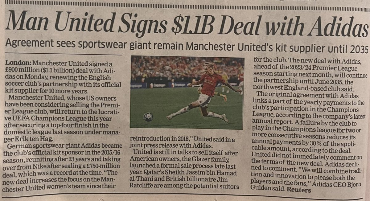 squareConsult's tweet photo. Some serious zeroes. And stripes 😉. 

Global merch sales justifying the price tag. With some riders of course. 

@adidasfootball @ManUtd #sportsmarketing #sponsorship #branding https://t.co/qI7GNMEwN5