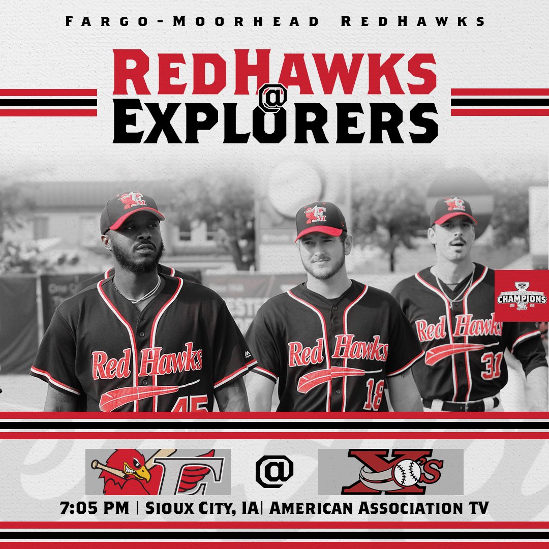 Our squad pulling up to Lewis and Clark Park like 😎 RedHawks and Explorers play game one out of three tonight! 🆚: @SiouxCityXs ⏰: 7:05 pm 🏟️: Lewis and Clark Park 📻: @740TheFAN 📺: aabaseball.tv