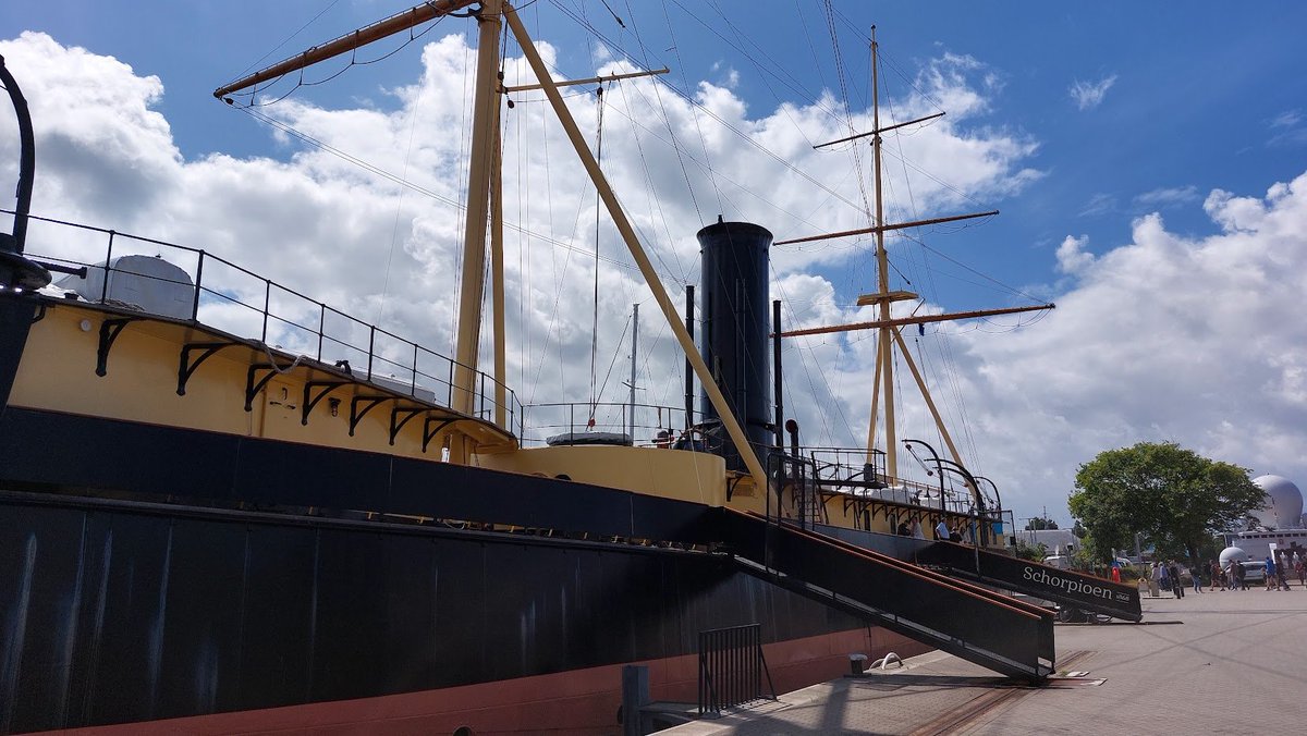 Ramtorenschip Scorpioen of the Marinemuseum in Den Helder. The Ramtorenschip Schorpioen is a Dutch  armored ship  that was built in 1868 in Toulon. Together with her sister ship Buffel, built in Scotland, the Scorpio  formed  the core of   the renewed  Royal Navy, the Royal Dutch…