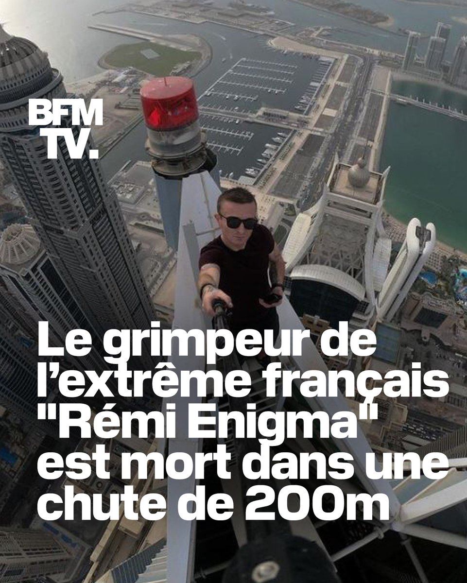 Le grimpeur de l’extrême français "Rémi Enigma" est mort après une chute de plus de 200m rmcsport.bfmtv.com/sports-extreme…