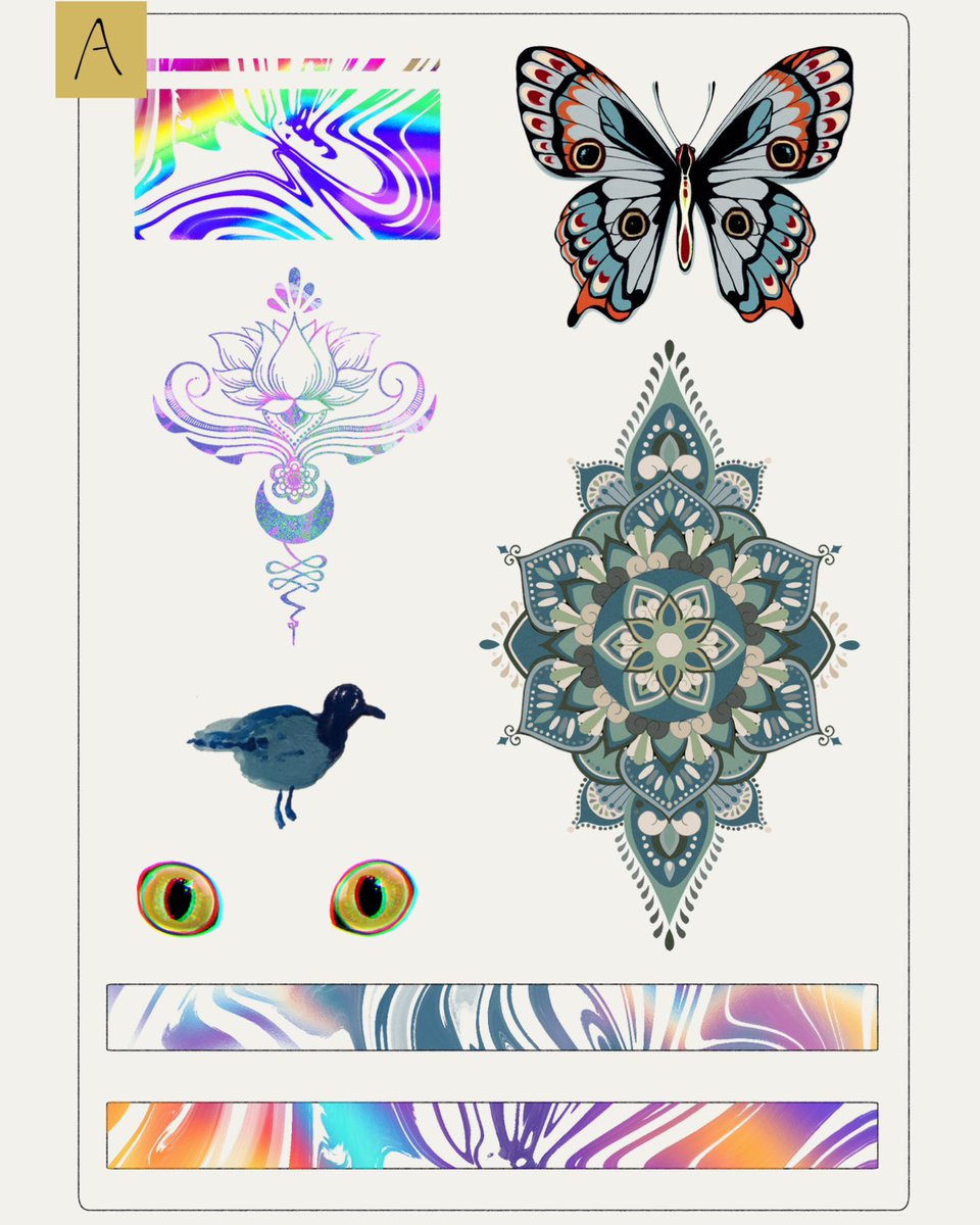 kemamiisdie's tweet image. 試験的に受注生産でタトゥーシール作ります〜
気になった方はお気軽にDMをば！
#artwork #tattoosticker