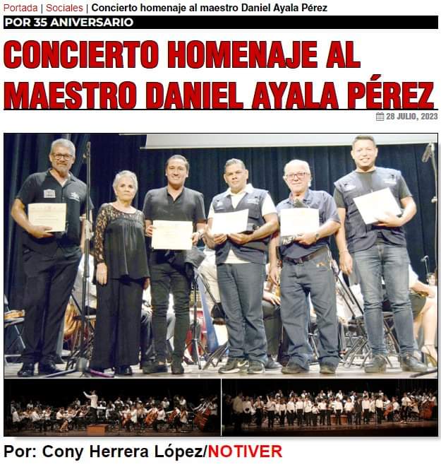 EMBA_Veracruz's tweet photo. #SoyEMBAVeracruz 
🎉 "Homenaje al Mtro. Daniel Ayala Pérez" 🎊
 🎼 Sinfónica Daniel Ayala, “Coro” y “Ensamble de Cuerdas” de la EMBA 🎶
Nota de @conyveroficial 🕵️‍♂️ en @NOTIVER 📰 ⤵️
https://t.co/LDDLbVIoKp
#Música #sinfónicadanielayala35años
20/julio, Teatro Clavijero #Veracruz https://t.co/56kdVkXKFp