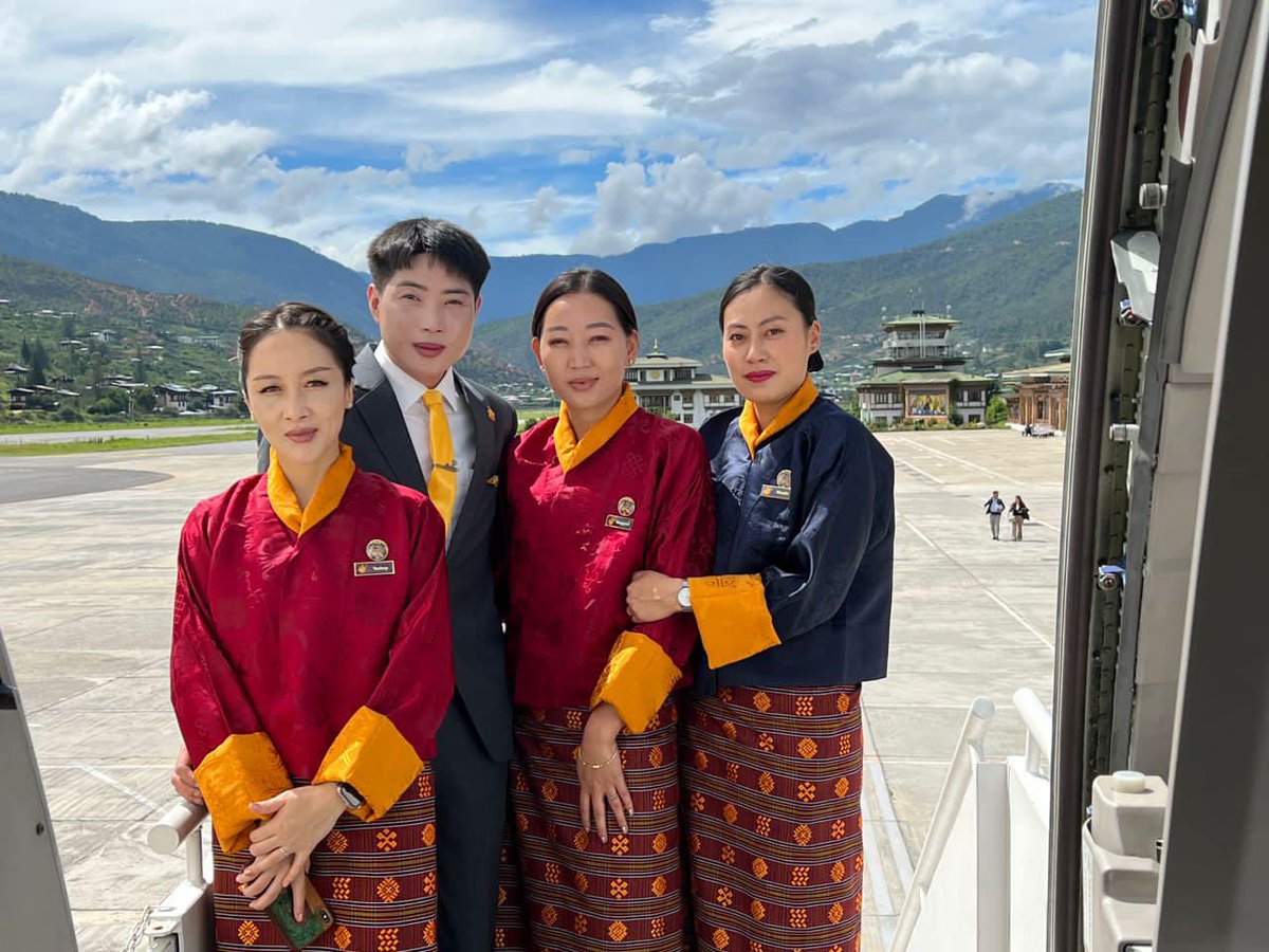 Bhutan_Airlines's tweet photo. Introducing our πππ° ππ«ππ° ππ§π’ππ¨π«π¦π¬! Ready to take off in style.
#BhutanAirlinesnewuniform #tashiair #bhutanairlines #experiencethechange #bhutanbelieve #flyinginstyle https://t.co/pMLfxKIe5M