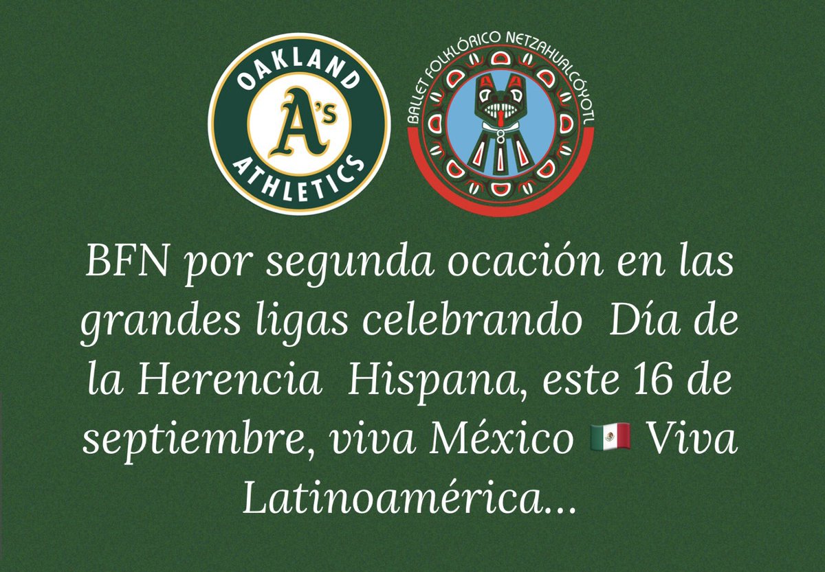 Bfnetza's tweet photo. Nos complace en compartir con todos ustedes un logro más de nuestros estudiantes y director, de representar nuestro folklore y tradiciones en las grandes ligas en la área de la bahía, felicidades bailarines!
#sembrandotradiciones #OaklandAs #kidsdancingforkids #folkloricolife https://t.co/DsVPZMuu6y