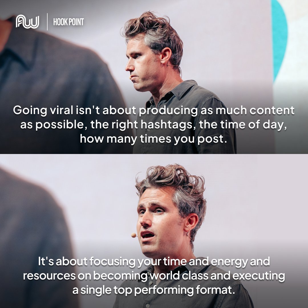 AWConferences's tweet photo. THIS is the secret to going viral 👌🏻

Mastering a single format allows you to become a world class storyteller. 

@BrendanKane2

#content #contentcreation #contentcreators #viralads #viralcontent #digitalmarketing #affiliateworld https://t.co/IEYIZsyUUo