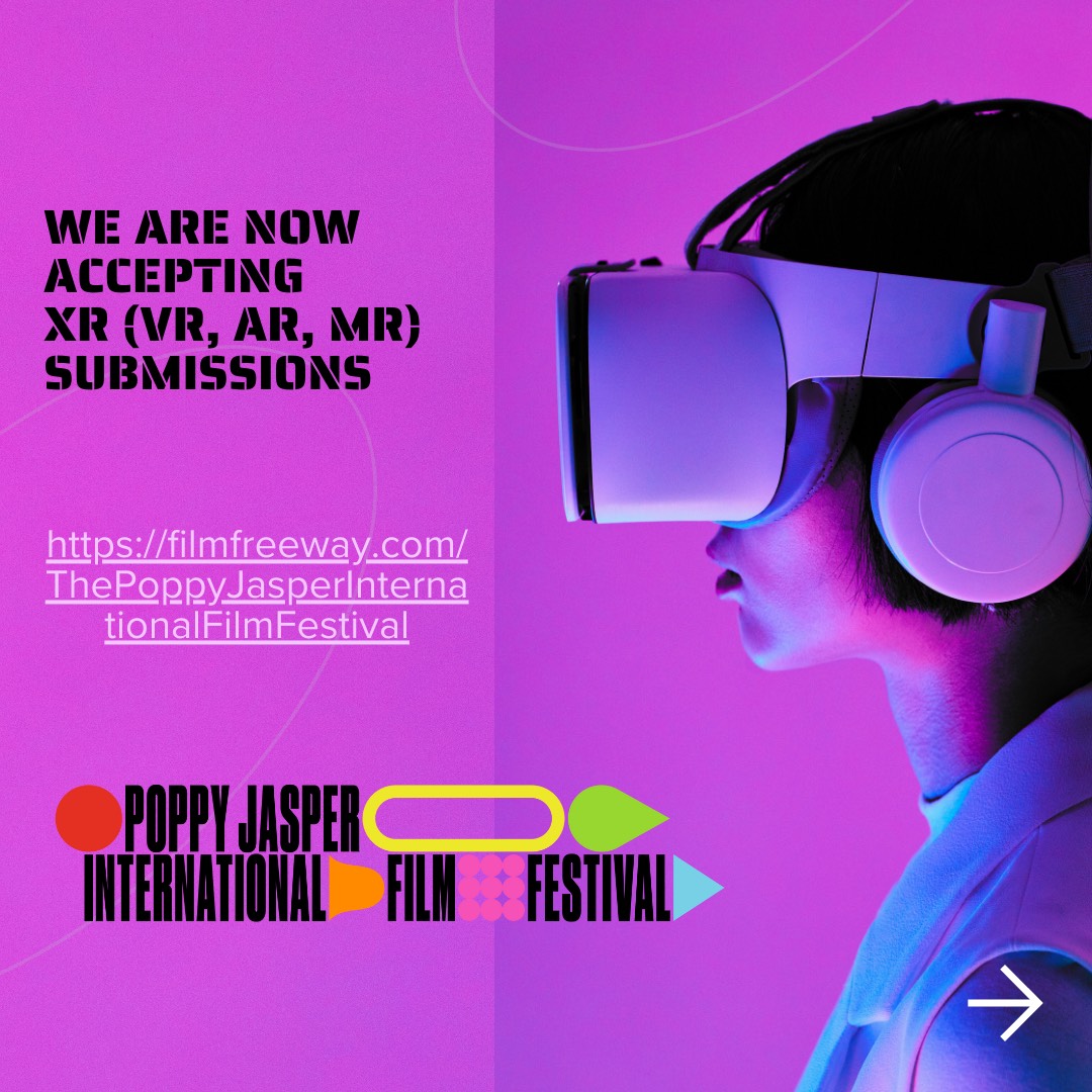 PoppyJasperIFF's tweet photo. We are now accepting XR (VR, AR, MR) Submissions! Contact Nan Su, Chair of the PJIFF XR(VR, AR, MR) program at nansu@pjiff.org
https://t.co/7bSxvDThEc...
#PJIFF #augmentedreality #virtualreality #mixedreality #extendedreality #filmfreeway #filmfestival https://t.co/LCp8USqmyJ