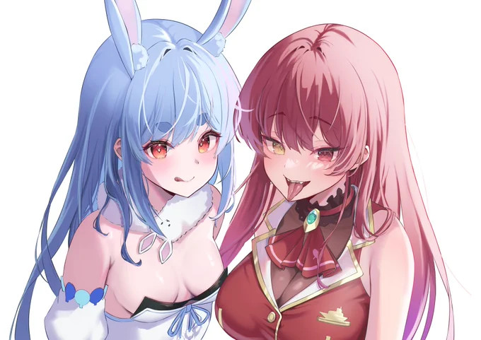 #マリンのお宝 #ぺこらーと   「マリリンってさ雨女とかじゃない?」 「どっちかというとエ口女」 「……」