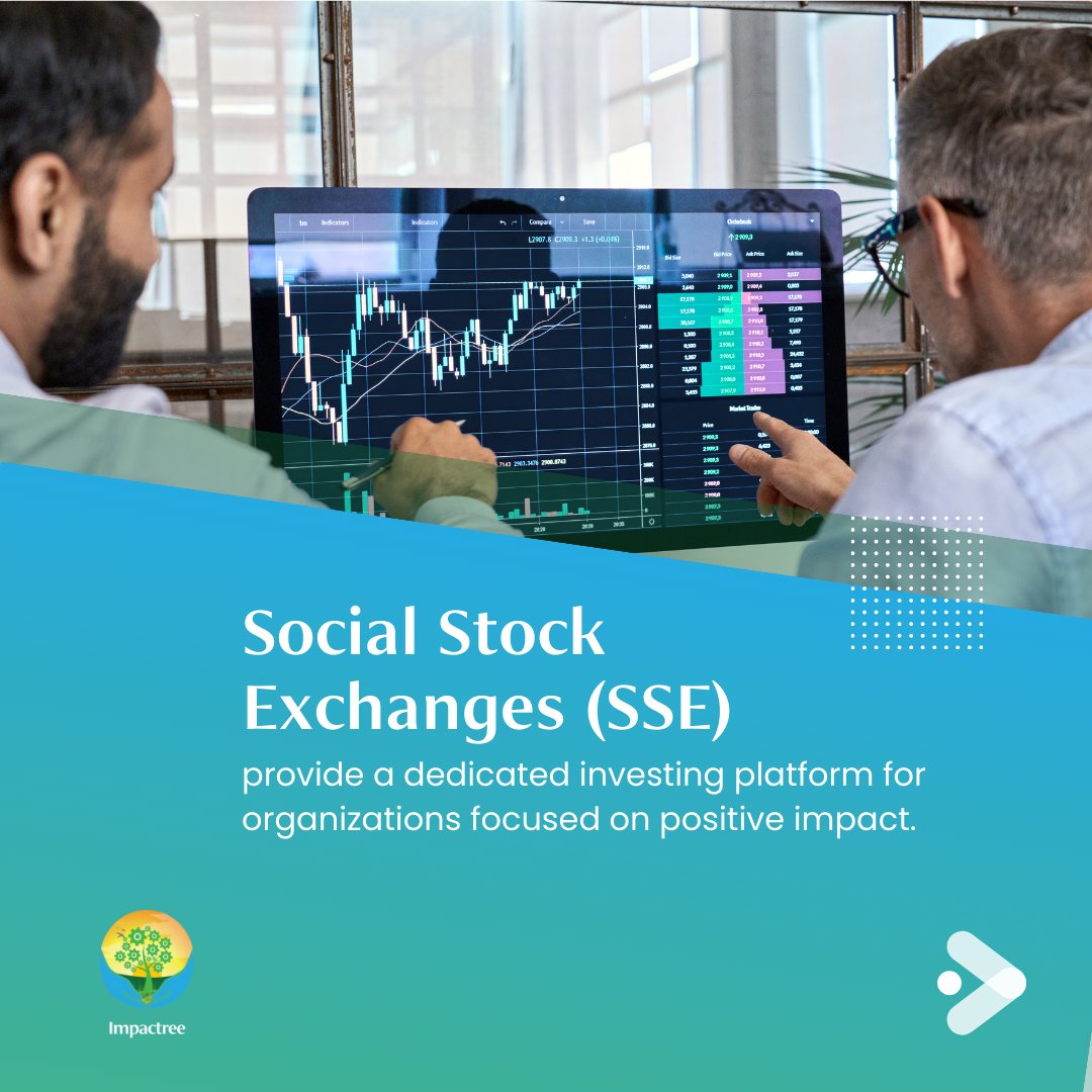 impactreeai's tweet photo. Invest for a #BetterWorld with the #SocialStockExchange (SSE)! SSEs help channel capital to
#ImpactfulProjects, fosters #ImpactInvesting and support #SDGs. It helps enhance
#InvestorChoice and create a #SocialImpact #Ecosystem. Join us in shaping a
#PositiveTransformation! https://t.co/ipzfmp7mUA