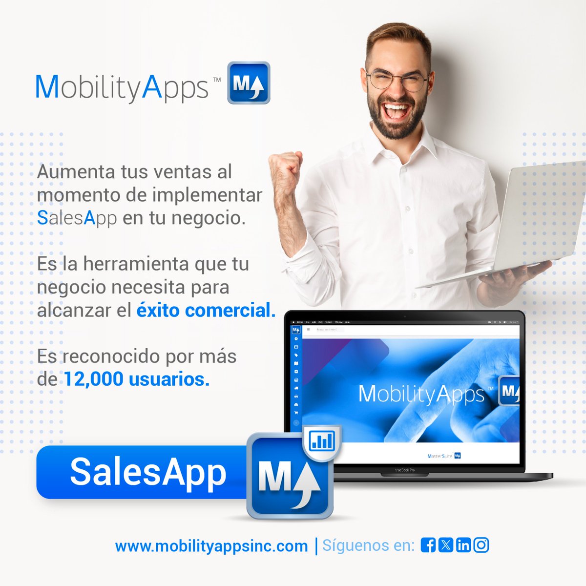 MobilityAppsInc's tweet photo. Descubre por qué SalesApp es la mejor opción para gestionar tu negocio desde una sencilla aplicación
Página web💻: https://t.co/3g0rycqbs8
Contacto 📧: socialnetwork@mobilityappsinc.com
#MobilityApps
#MovilizaTuNegocio
#reportesintegrados https://t.co/341oJ2Hxly