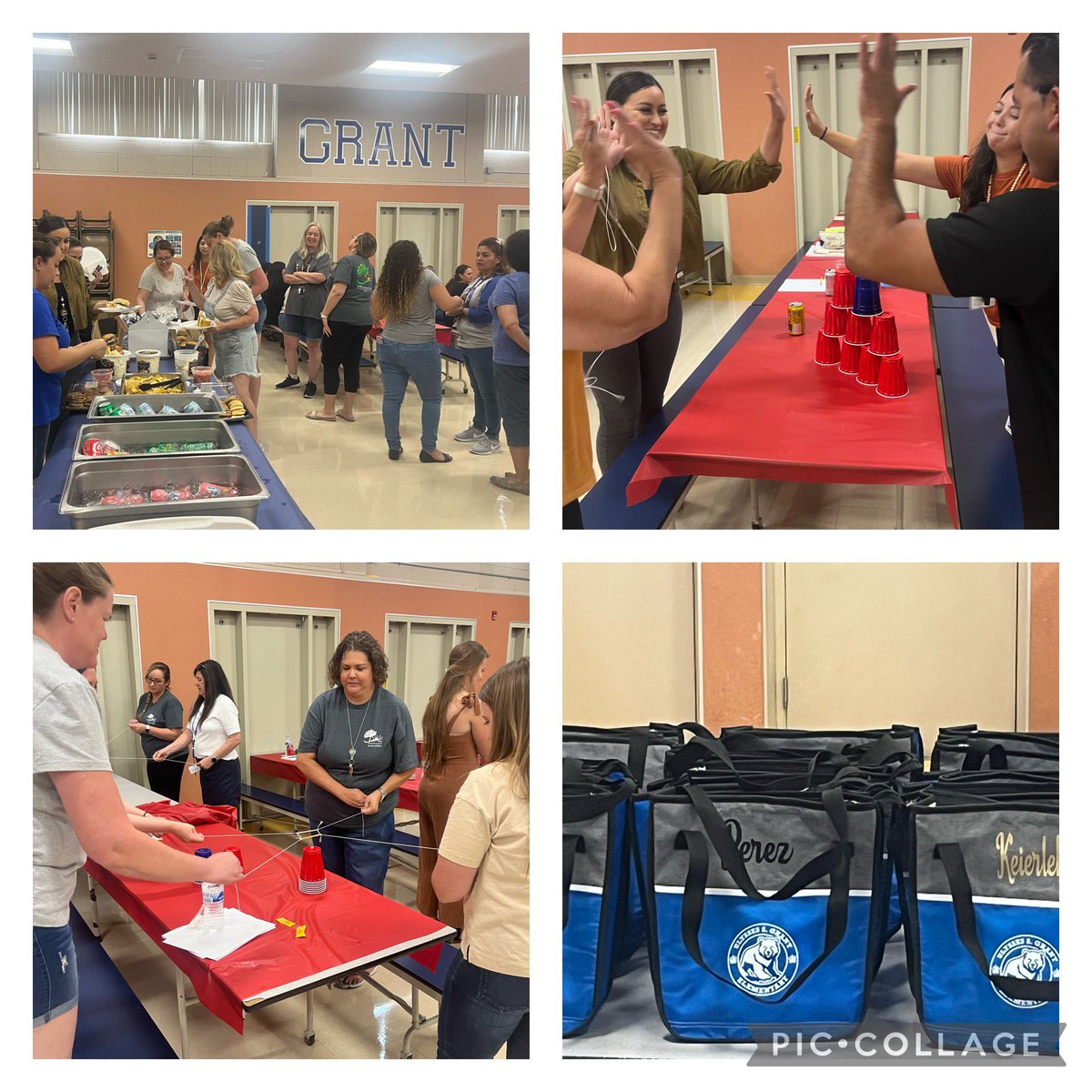 It was great to welcome back our Grant Staff today. We had a great lunch and our first staff meeting of the year. Loved the cheers and teamwork during our opening activity. We are ready for 2023-24! #grantgrizzlies #teamgrant #cjusd