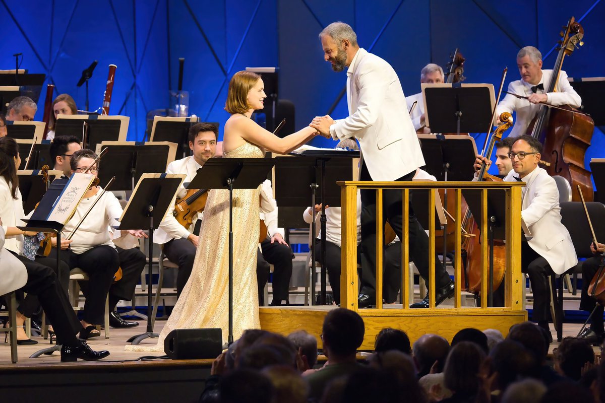 BostonSymphony's tweet photo. Last weekend (7/29), @avery_amereau dazzled us with her BSO debut, led by conductor Dima Slobodeniouk at @TanglewoodMA.

📸: Hilary Scott https://t.co/0EaJdgXVNT