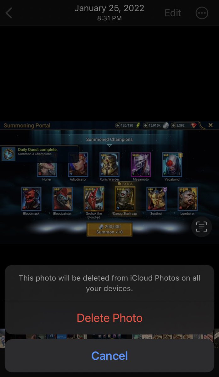 ChrisMo2k's tweet photo. Pro tip: If you want to stop spending money on a mobile game, go through your camera roll and start deleting screenshots of the last game you spent money on. 
#FinancialFreedom #MarvelSnap #RaidShadowLegends https://t.co/1nwG94rn34
