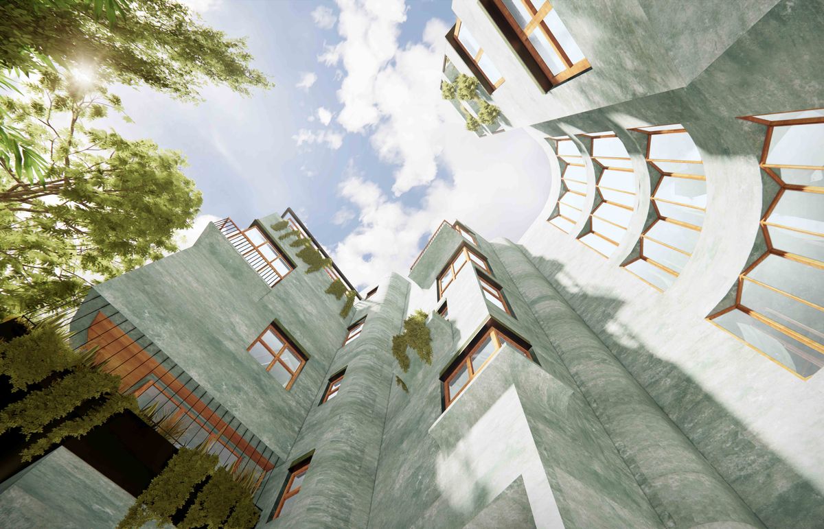 Architizer's tweet image. Using complex geometries for its volumes and plans, this residential design concept brilliantly merges light, space, and water, offering a sneak peek into the future of luxurious living.

Details: arc.ht/3OjRIky | 📍Glyfada, Greece