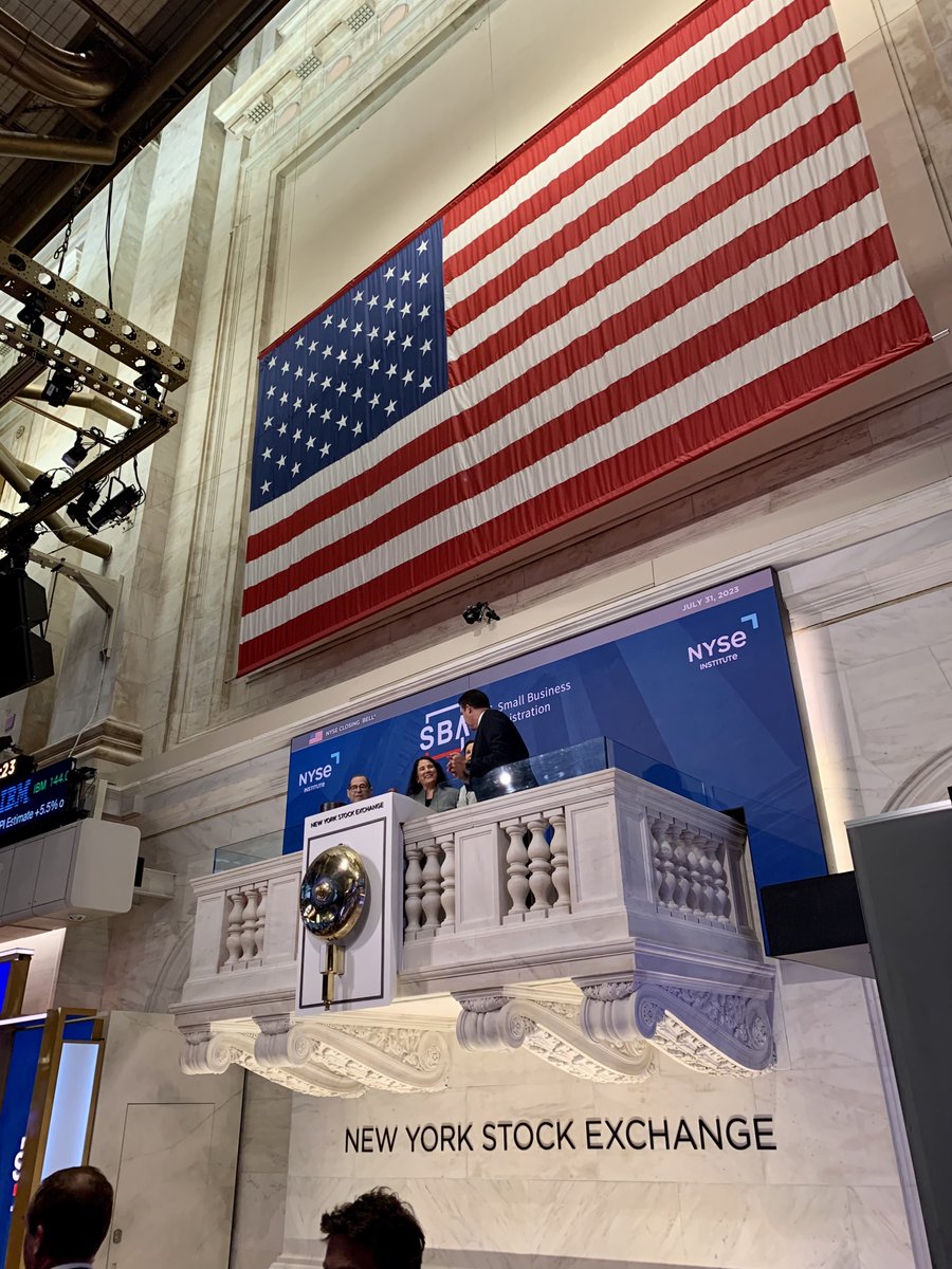 What a thrill to host <a href="/BusinessForward/">Business Forward</a> &amp; <a href="/SBDigiAlliance/">Small Business Digital Alliance</a> members and allies at <a href="/NYSE/">NYSE 🏛</a>. We joined <a href="/SBAIsabel/">Isabel Casillas Guzman</a> to ring The Closing Bell for <a href="/SBAgov/">SBA</a>'s 70th anniversary. Nowhere symbolizes the dream of American entrepreneurship quite like the NYSE!