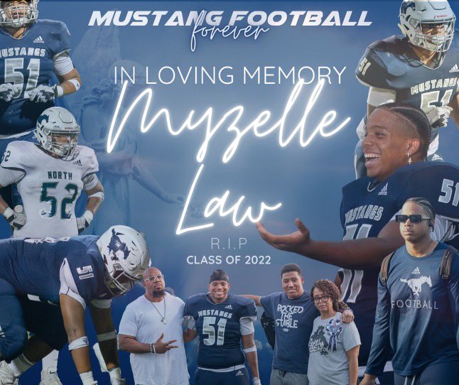 We are all mourning the loss of a brother today. Myzelle was an outstanding young man with a bright future taken too early. Please say a prayer for Myzelle and the Law family. Please consider helping the family in these tough times: gofundme.com/f/our-angel-my…