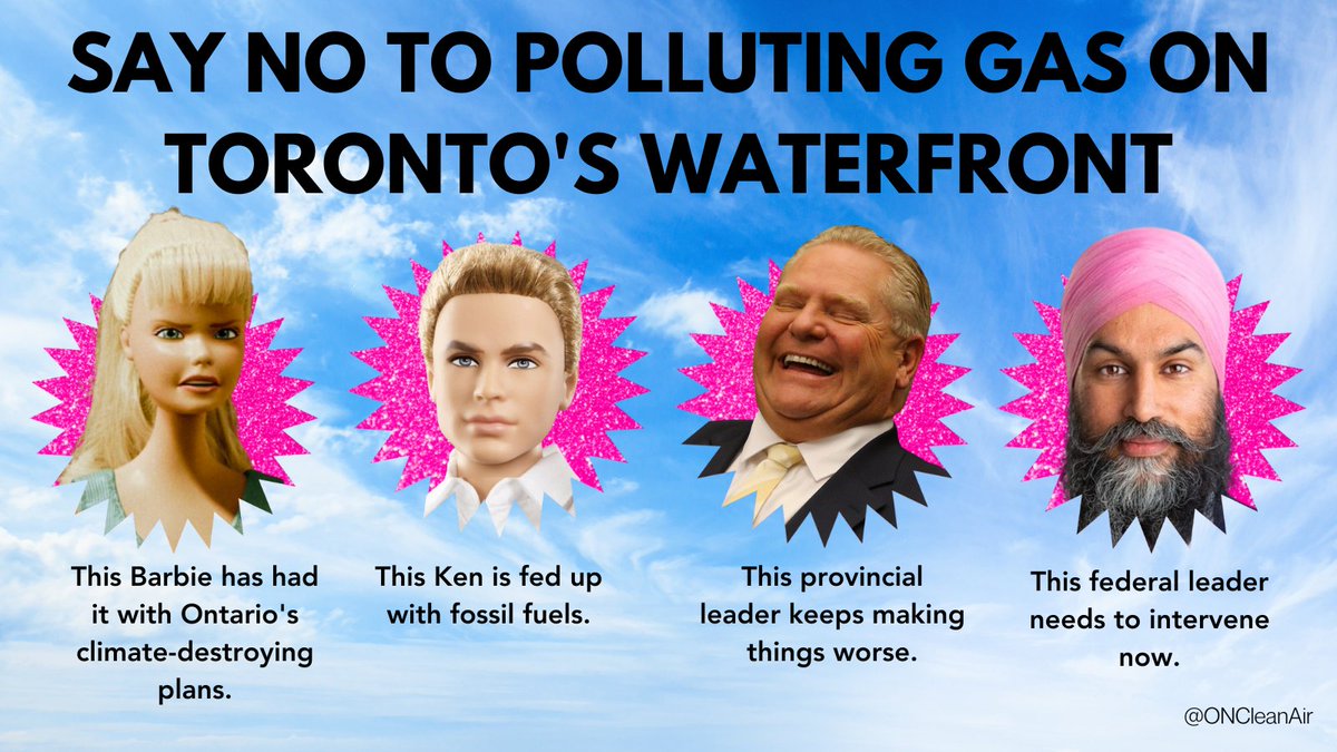 ONcleanair's tweet photo. #HiBarbie #HiKen - Please take 30 seconds to sign our letter to @theJagmeetSingh:
https://t.co/37xoy4UQCp
We're asking for federal support in stopping #DougFord's climate-damaging plans to expand #Toronto's Portlands Gas Plant!
#kenada #renewable #kenergy #onpoli https://t.co/JmKi7Nu3xn