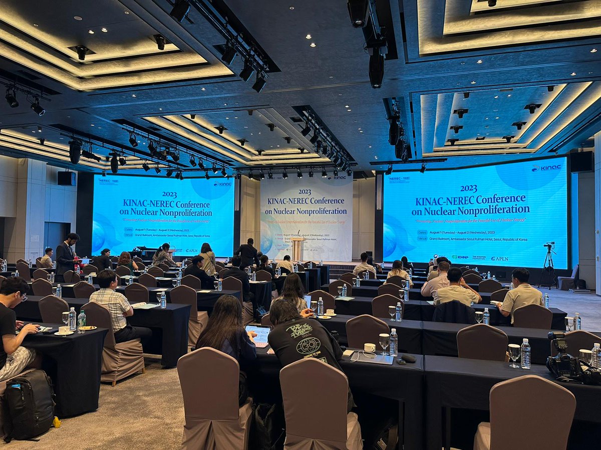 APLNofficial's tweet photo. The 2023 #KINAC-#NEREC Conference on Nuclear Nonproliferation is kicking off today! Join us @ 10:30am KST for session 1 on Global Nuclear Nonproliferation: What We See and What We Could Do w/ Prof. Justin Hastings, @ShataShetty, @DrJohnSPark, Prof. Dong-Ik Shin. https://t.co/jVVtFpaSmw