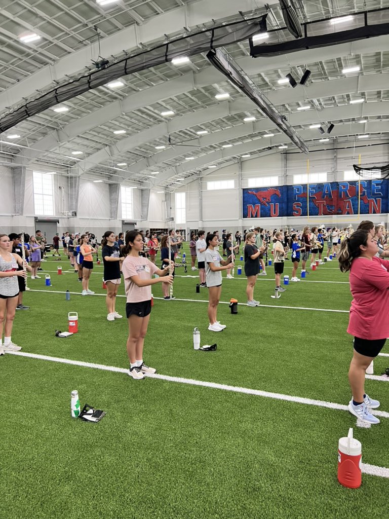 Got to catch one of the hardest working group at Pearce in action today. Get it, MMB! 👏🏾👏🏾 <a href="/JJPearceHS/">JJ Pearce HS</a> <a href="/jjpmmb/">Mighty Mustang Band</a>