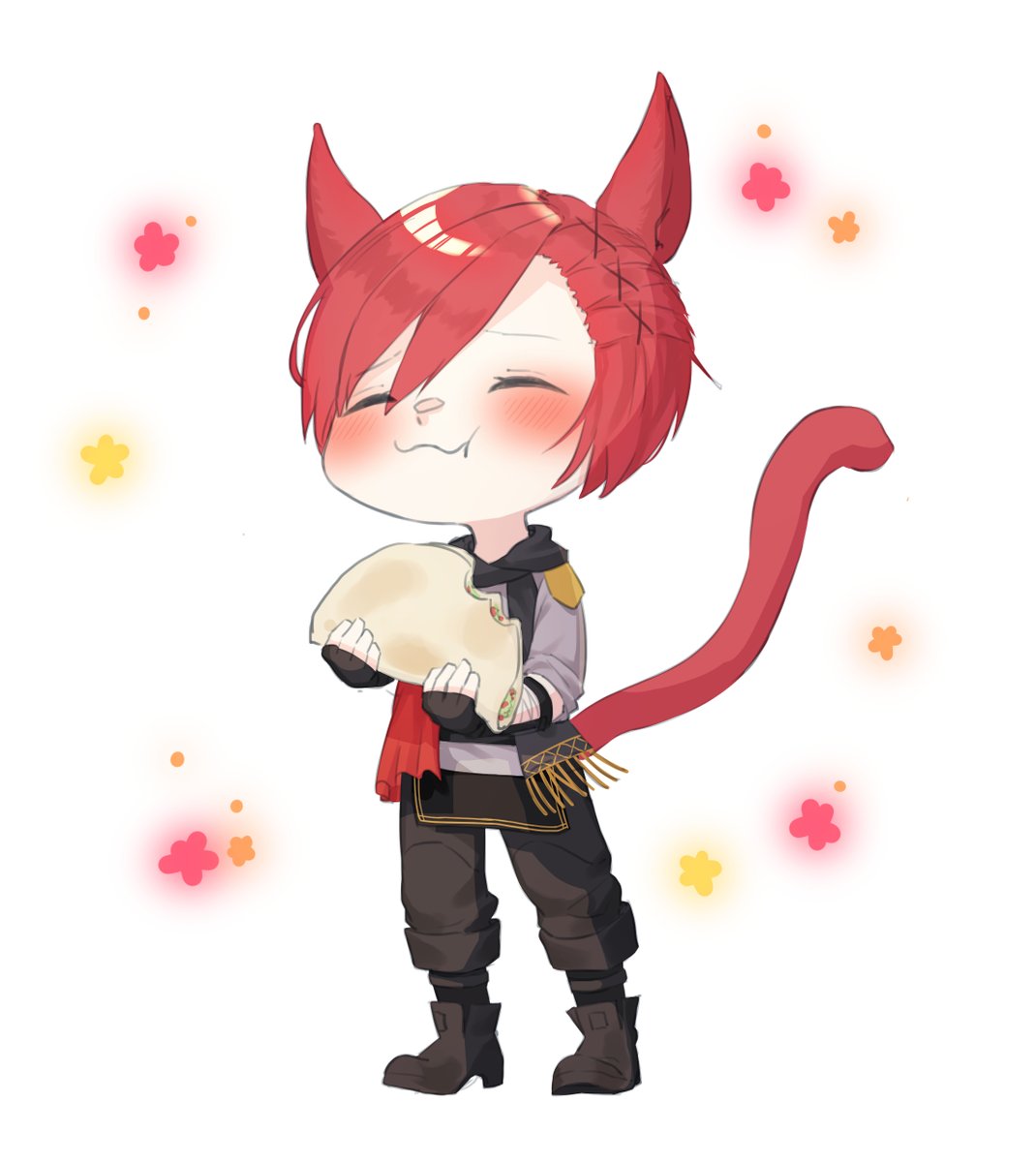 1boy animal ears tail cat tail cat ears male focus miqo'te  illustration images
