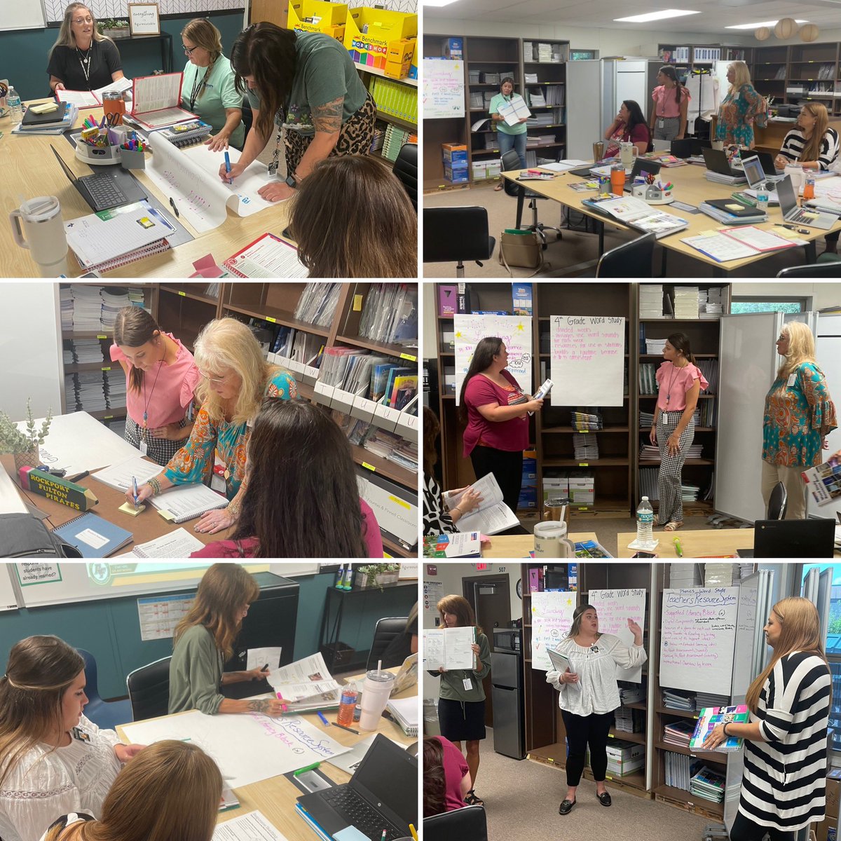 AmberGips's tweet photo. So proud of our new FLC teachers for leading the learning on the final day of Pirate YOU! 💚💛 @R_FISD #WorthIt https://t.co/frlSLhDYso