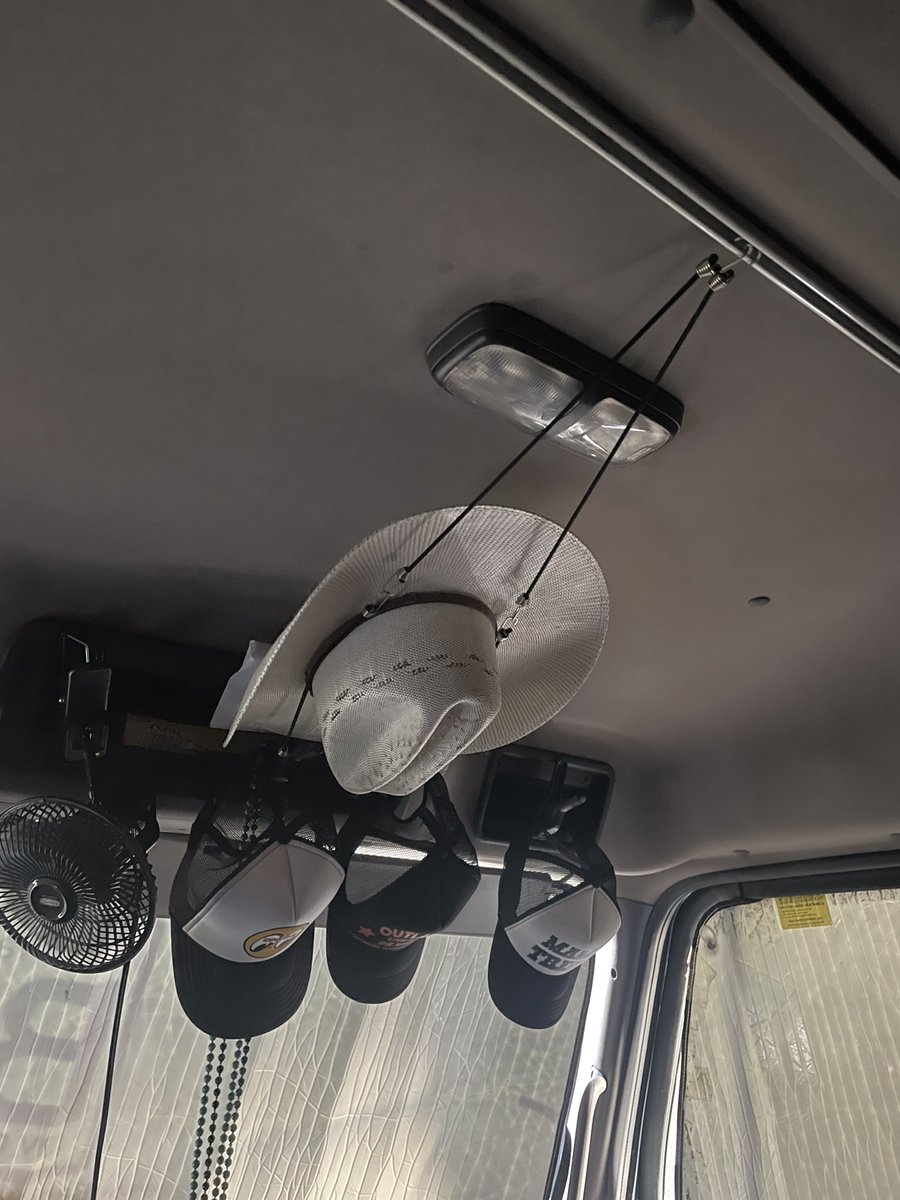 I’m no architect.. but I built this in the tour rig for my cowboy hat.