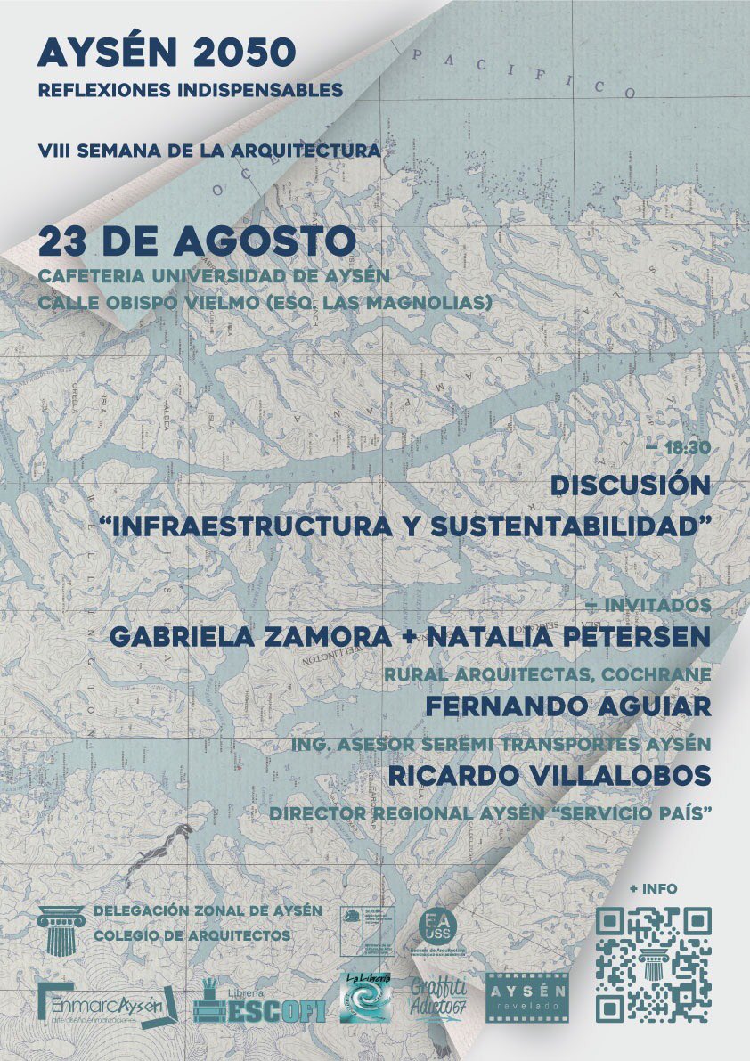 ca_aysen's tweet photo. Es con placer que anunciamos el lanzamiento de la VIII Semana de la Arquitectura, que tendrá lugar los 21, 22 y 23 de agosto, en Coyhaique. Centrada en el tema Aysén 2050 – Reflexiones Indispensables.

+info https://t.co/DbIUGqvP6g

@goreaysen_ @colegioarq #Aysen #coyhaique https://t.co/rXFPsp2rWL