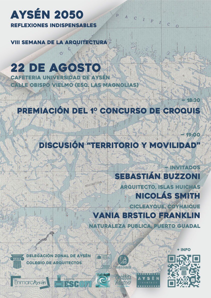 ca_aysen's tweet photo. Es con placer que anunciamos el lanzamiento de la VIII Semana de la Arquitectura, que tendrá lugar los 21, 22 y 23 de agosto, en Coyhaique. Centrada en el tema Aysén 2050 – Reflexiones Indispensables.

+info https://t.co/DbIUGqvP6g

@goreaysen_ @colegioarq #Aysen #coyhaique https://t.co/rXFPsp2rWL
