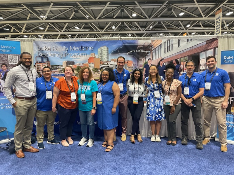 Thanks to all who visited our @Duke_FamMed table at #AAFPNC!!! Looking forward to a great interview season.