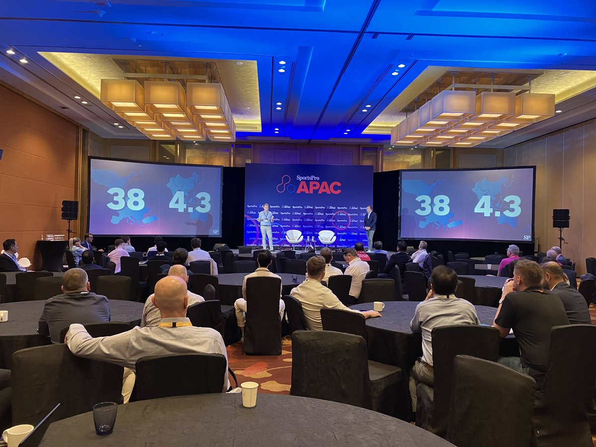 🚀Here we go #SPAPAC23🇸🇬 with a <a href="/sportspro/">SportsPro</a> combo on stage doing a deep dive into bridging the gap between the West and East sports markets! 

<a href="/SP_Influencers/">SportsPro Influencers</a>