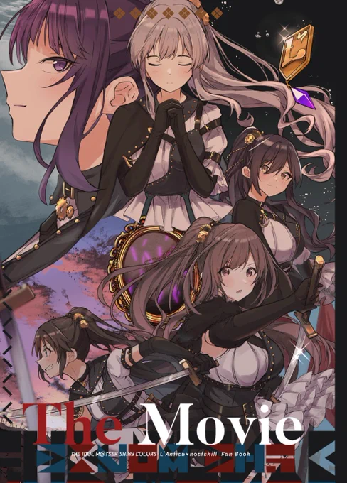 #C102 新刊「The Movie」サンプル…! アンティーカとノクチルのフルカラーイラスト本となってます…!(B5/26p) Webに上げたイラストとシャニ5thライブレポ加筆版を収録してます。  遠方の方や当日会場まで来られない方はぜひご利用ください…!  →