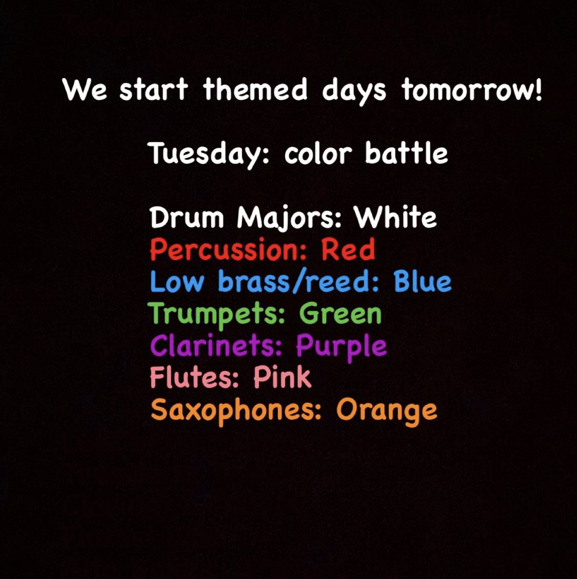 HLRBands's tweet photo. Color battle tomorrow 💯🔥 https://t.co/zpeW7nsaZ3
