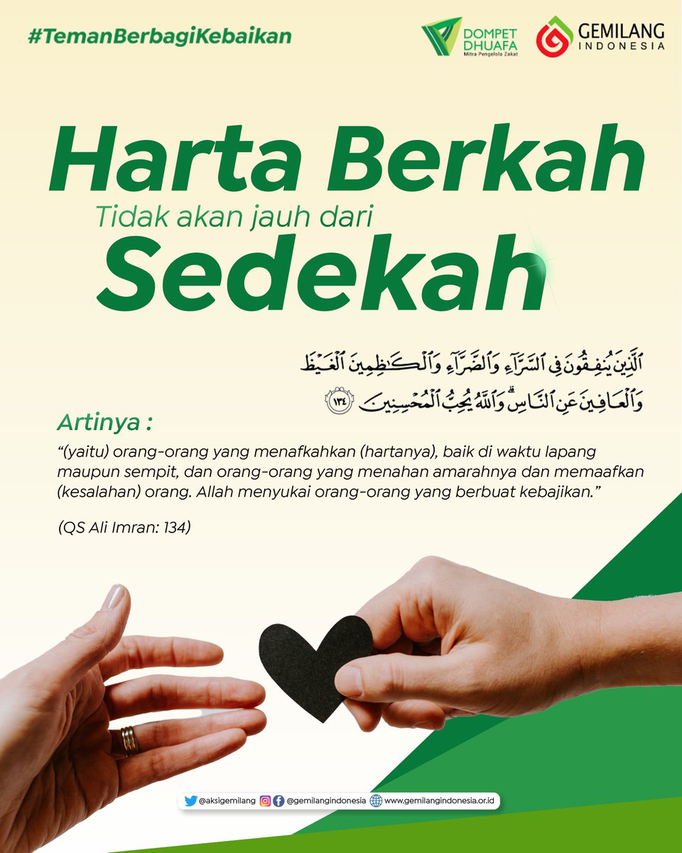 aksigemilang's tweet photo. Sedekah itu bikin Harta #Berkah https://t.co/hOxLVN6cHv