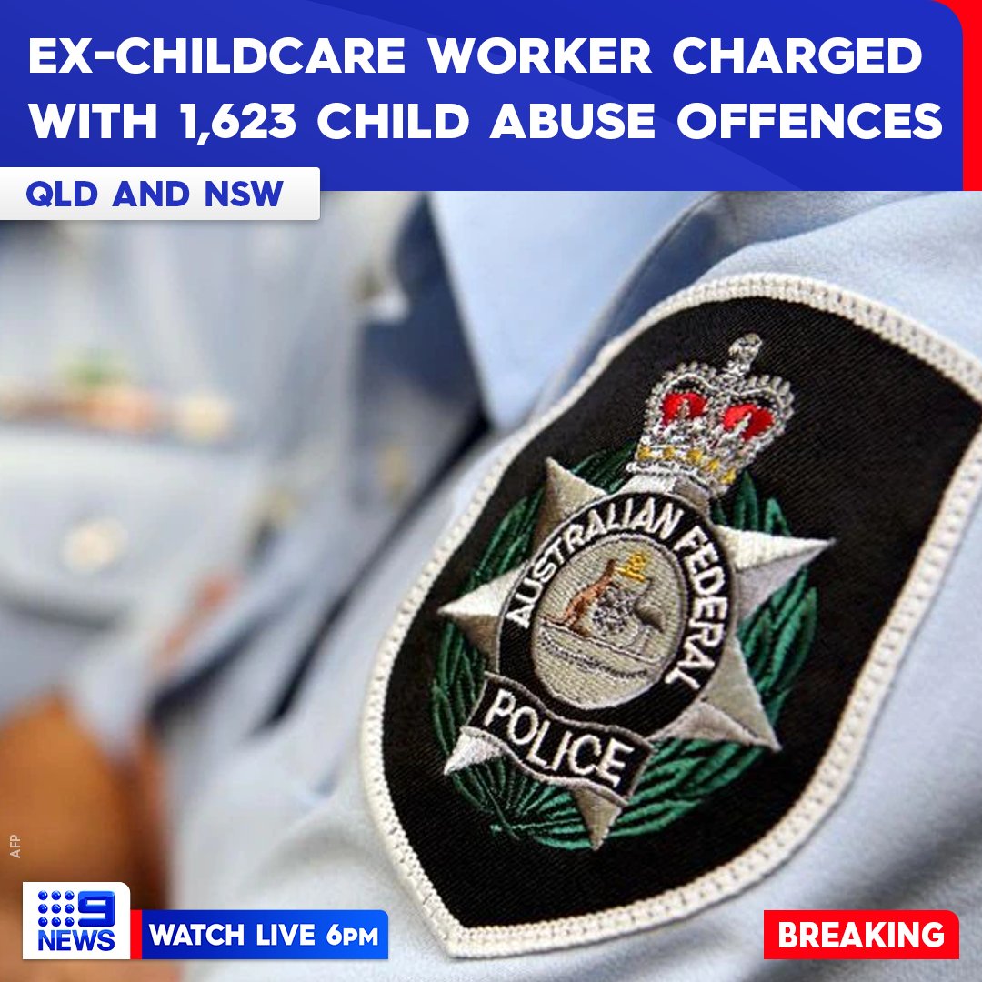 9NewsQueensland's tweet photo. #BREAKING: A 45-year-old Gold Coast man has been arrested over the alleged sexual abuse of almost 100 children at various childcare centres in QLD and NSW over a 15-year period.

The man allegedly filmed the abuse and uploaded the "chilling" material to the dark web.

DETAILS: https://t.co/kMmGWlCwwa

#9News