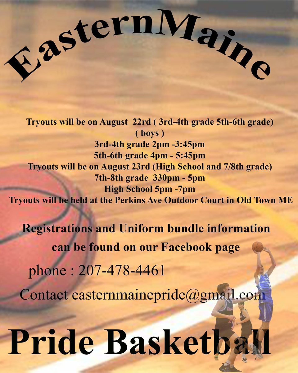 MatthewSchilmo1's tweet photo. More information check out Eastern Maine Pride Basketball Facebook page https://t.co/RCc1FgkgfK