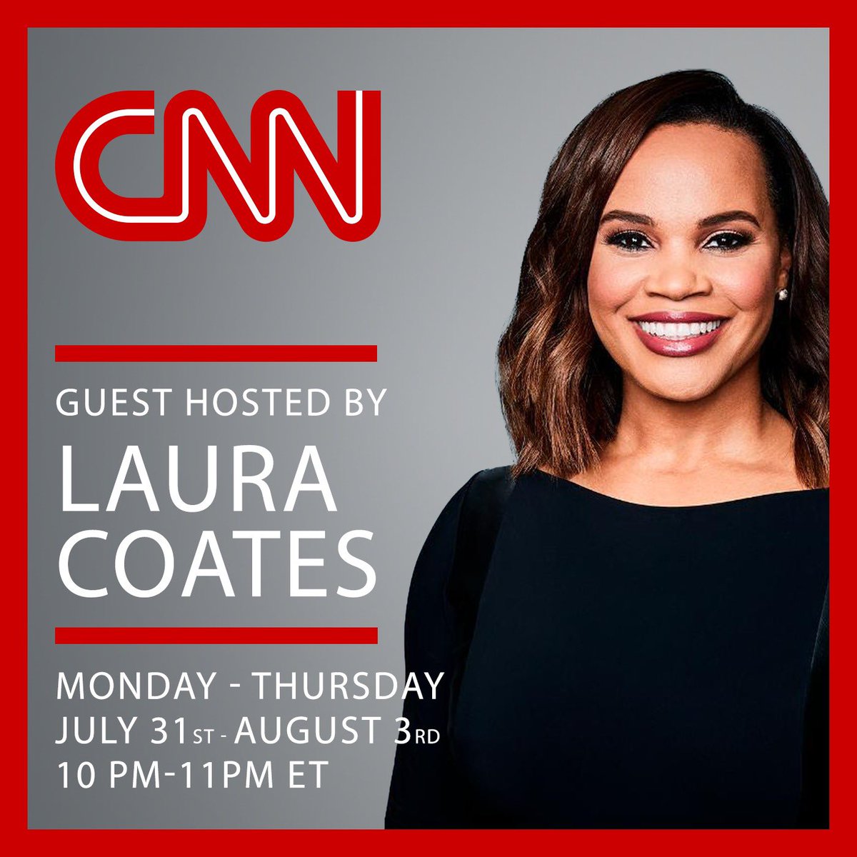 thelauracoates's tweet photo. Almost Showtime! Tune in @CNN 10PM ET! You’re still up so join the conversation!!! https://t.co/WfIJKxBHuW